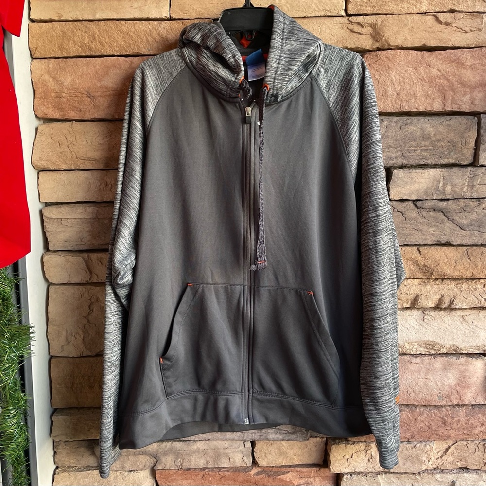 Spalding gray full zip hooded sweatshirt jacket Like New XXL